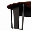 Ver imagem 6 de Mesa de Reunião para Escritório 180x110cm Orgânica com Pés em Metal Corporate F5 Marrom/Louro/Preto