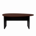 Ver imagem 4 de Mesa de Reunião para Escritório 180x110cm Orgânica com Pés em Metal Corporate F5 Marrom/Louro/Preto