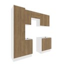 Ver imagem 4 de Lavanderia Modulada Kappesberg Celeste 7 Peças Branco/nogueira 230cm