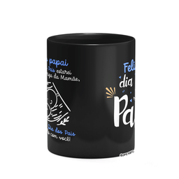 Caneca Dia Dos Pais - Querido Futuro Papai de Menino - Preta - 3