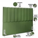 Ver imagem 4 de Kit Cabeceira Cama Box Casal King 195cm com Calçadeira Baú Dália W01 Couríssimo Verde Musgo - Lyam L