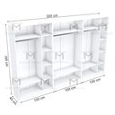 Ver imagem 2 de KIT CLOSET CASAL M255.2021.B (QUARTO, ORGANIZA) MUNDI MOVEIS