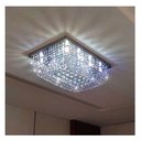 Ver imagem 2 de Lustre para Sala de Cristal Legítimo K9 Base Retangular em Inox 60x40 Cm
