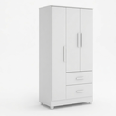 Ver imagem 1 de Guarda Roupa Slim 3 Portas 2 Gavetas Branco Formimóveis