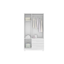 Ver imagem 3 de Guarda Roupa Slim 3 Portas 2 Gavetas Branco Formimóveis
