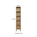 Ver imagem 3 de Paneleiro 1 Porta 40cm 5 Prateleiras Florença Marrom/Marromle