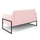 Ver imagem 5 de Sofá Namoradeira Base Industrial Alta Preto Marisa Suede D03 - D'rossi Drossi Rosa Bebê