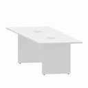 Ver imagem 5 de Mesa Reunião Escritório 3,00m X 1,10m 08 Pessoas com 2 Caixas para Tomadas e Tampo Bipartido 100%