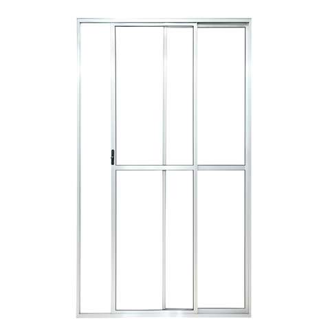 Porta Sacada de Aluminio Brilhante 2 Folhas com Trinco 2,10x1,20