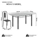 Ver imagem 3 de Conjunto para Sala de Jantar com 6 Cadeiras Lívia Prata/Preto