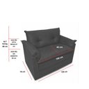 Ver imagem 3 de Sofá Compacto 2 Lugares Suede Confortável Minnors 1,20 Mts Cor:Preto