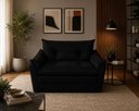 Ver imagem 1 de Sofá Compacto 2 Lugares Suede Confortável Minnors 1,20 Mts Cor:Preto