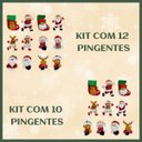 Ver imagem 1 de Kit 12 Pendentes Enfeite Árvore Natal Papai Noel Decoração