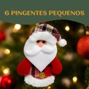 Ver imagem 4 de Kit 12 Pendentes Enfeite Árvore Natal Papai Noel Decoração