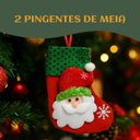 Ver imagem 3 de Kit 12 Pendentes Enfeite Árvore Natal Papai Noel Decoração