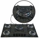 Ver imagem 3 de Cooktop Gás 5 Bocas Chama Tripla 127/220 Mesclado