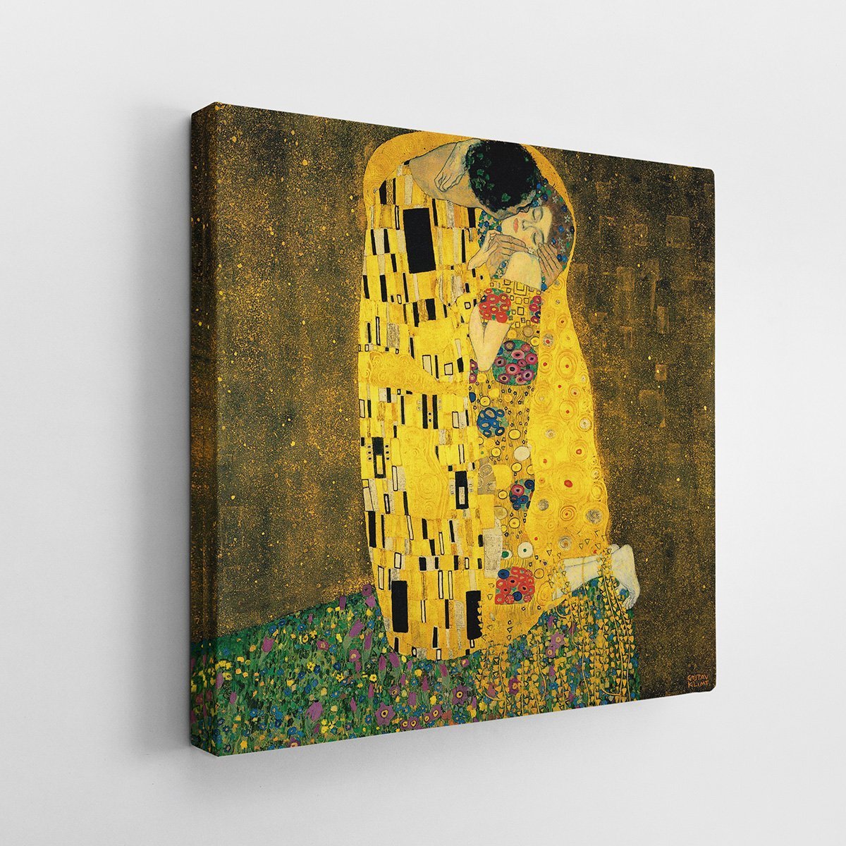 Quadro O Beijo Gustav Klimt Canvas Arte Decorativo 60x60cm - 2