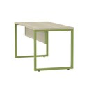 Ver imagem 7 de Escrivaninha Mesa Escritório X 150cm Industrial Castanheira e Verde Miró