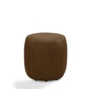 Ver imagem 5 de Kit 2 Puffs Decorativos Yuri Sala de Estar Couro Marrom Claro Manchado G88 - Gran Belo