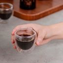 Ver imagem 3 de Jogo Copo de Café Vidro Borosilicato Parede Dupla 80ml 2 Peças - Yangzi