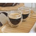 Ver imagem 2 de Jogo Copo de Café Vidro Borosilicato Parede Dupla 80ml 2 Peças - Yangzi