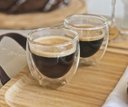 Ver imagem 2 de Jogo Copo de Café Vidro Borosilicato Parede Dupla 80ml 2 Peças - Yangzi