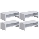 Ver imagem 1 de Kit 04 Suportes Stand Para Monitores Mesa Escritório Home Office Lap L03 Branco - Lyam Decor