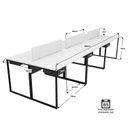 Ver imagem 3 de Escrivaninha Mesa Escritório com Gavetas Industrial