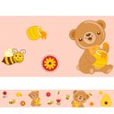 Ver imagem 1 de Adesivo de Parede Faixa Ursinho Com Pote de Mel 4- Kit 2 unidades