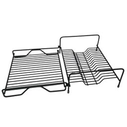 Escorredor de Louça Preto Fosco Dobrável 16 Pratos Pia Bancada de Cozinha - 1