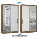 Ver imagem 4 de Guarda Roupa Modulado 134,50cm 2 Portas de Correr com Espelho Paris Luciane Móveis