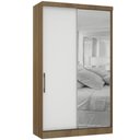 Ver imagem 1 de Guarda Roupa Modulado 134,50cm 2 Portas de Correr com Espelho Paris Luciane Móveis