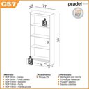 Ver imagem 3 de Cristaleira Duas Portas de Vidro 77 Cm Dalla Costa 100% Mdf Cor:off White