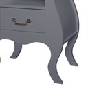 Ver imagem 2 de Mesa de Cabeceira Bombê 1 Gaveta e Nicho 1026n - Cinza/imbuia Glazer