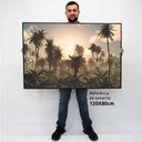 Ver imagem 2 de Quadro Decorativo Floresta e o Céu Azul em tela Canvas TACOLADO PAPEL DE PAREDE Moldura Flutuante 4,