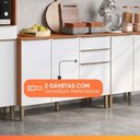 Ver imagem 5 de Cozinha Completa Clara 10 Portas 3 Gavetas MDF 250,5cm Amadeirado Aramóveis