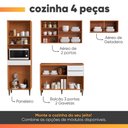 Ver imagem 7 de Cozinha Completa Clara 10 Portas 3 Gavetas MDF 250,5cm Amadeirado Aramóveis