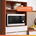 Ver imagem 6 de Cozinha Completa Clara 10 Portas 3 Gavetas MDF 250,5cm Amadeirado Aramóveis