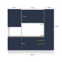 Ver imagem 4 de Cozinha Compacta com Kit Forno Celeste Kappesberg 100% Mdf Branco/azul 240cm