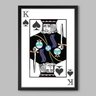 Quadro Carta Baralho Rei de Espadas - 20x30cm - Moldura Padrão Preto - 1
