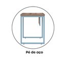 Ver imagem 4 de Mesa Escritório 1340x600x750mm M1340pe40tub Walnut-azul Dali
