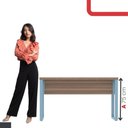 Ver imagem 6 de Mesa Escritório 1340x600x750mm M1340pe40tub Walnut-azul Dali
