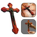 Ver imagem 3 de Crucifixo Cruz de Parede Medalha de São Bento Mdf 20 Cm