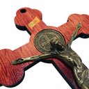 Ver imagem 5 de Crucifixo Cruz de Parede Medalha de São Bento Mdf 20 Cm