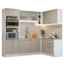 Ver imagem 2 de Armário de Cozinha Completa de Canto 399 Cm Branco/crema Vik Madesa 01