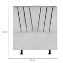 Ver imagem 3 de Cabeceira Solteiro Cama Box Estofada 90 Cm Lile Linho Cinza Claro
