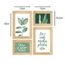 Ver imagem 5 de Kit 4 Quadros com Moldura Plantas Frases Lar Casa Decoração Sala