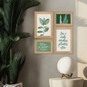 Ver imagem 3 de Kit 4 Quadros com Moldura Plantas Frases Lar Casa Decoração Sala