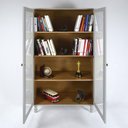 Ver imagem 2 de Estante Para Livros Ditália 2 Portas Vidro E-957 Cor:Cinza