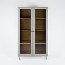 Ver imagem 3 de Estante Para Livros Ditália 2 Portas Vidro E-957 Cor:Cinza